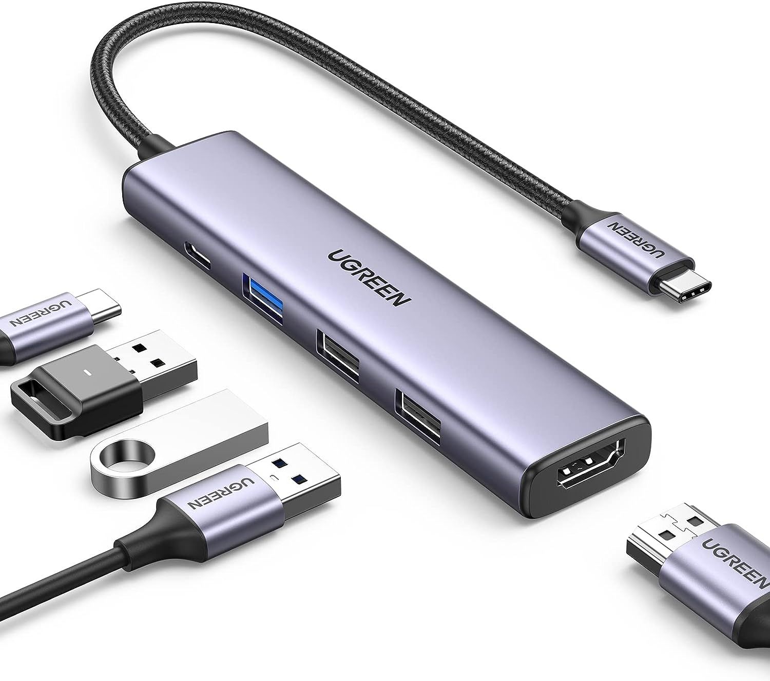UGREEN 5u1 USB-C Hub 4K HDMI 100W PD USB 3.0