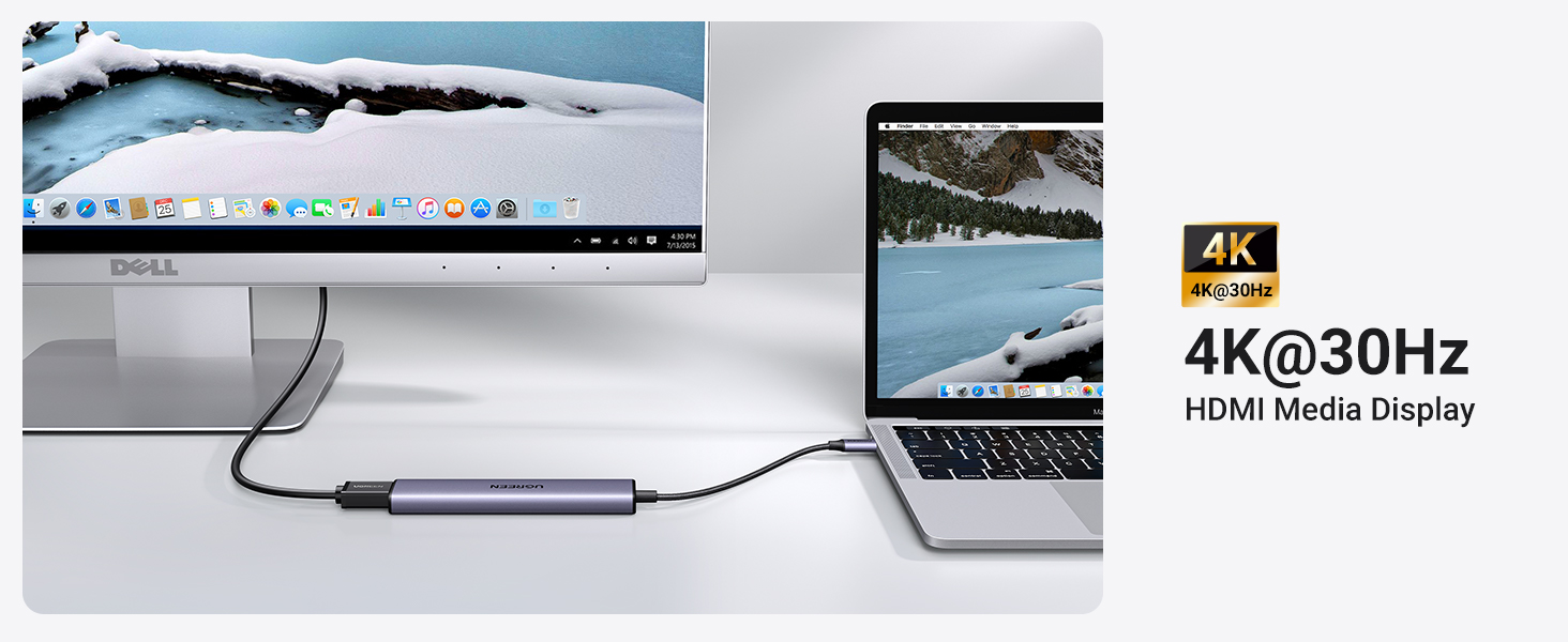 4K HDMI prikaz putem UGREEN USB-C Huba