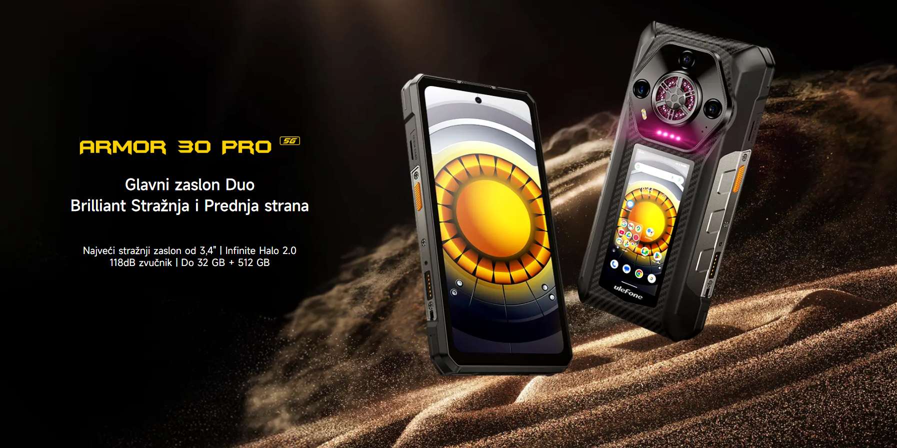 Zaslon Ulefone Armor 30 Pro pametnog telefona