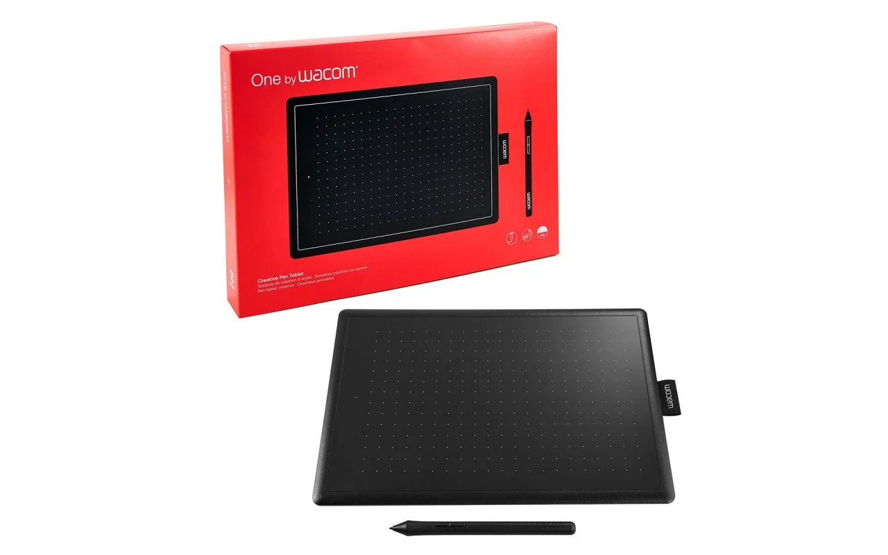 Wacom One Medium grafički tablet CTL-672-N – izgled tableta i olovke