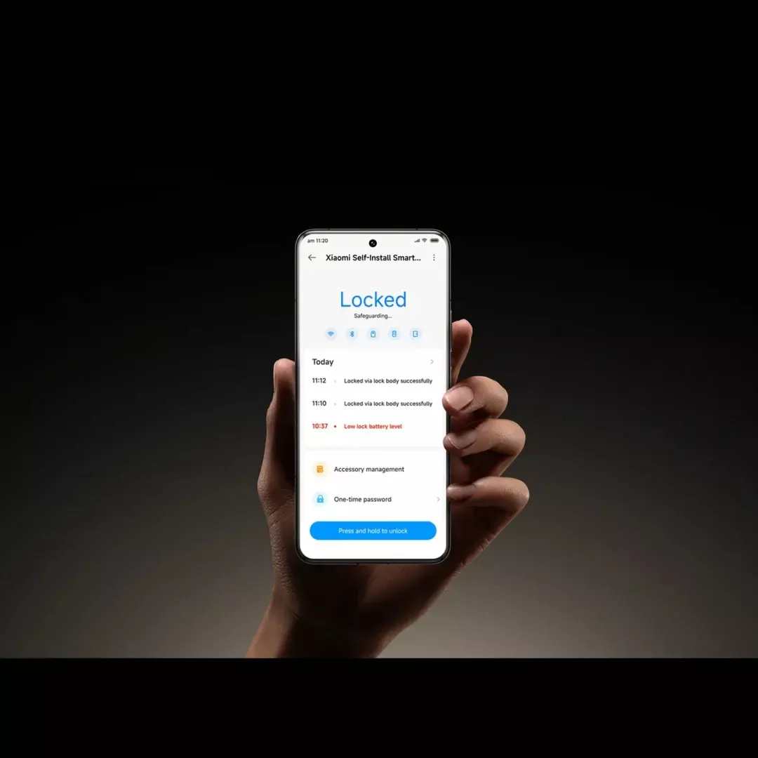 Xiaomi Smart Lock aplikacija prikaz zaključavanja