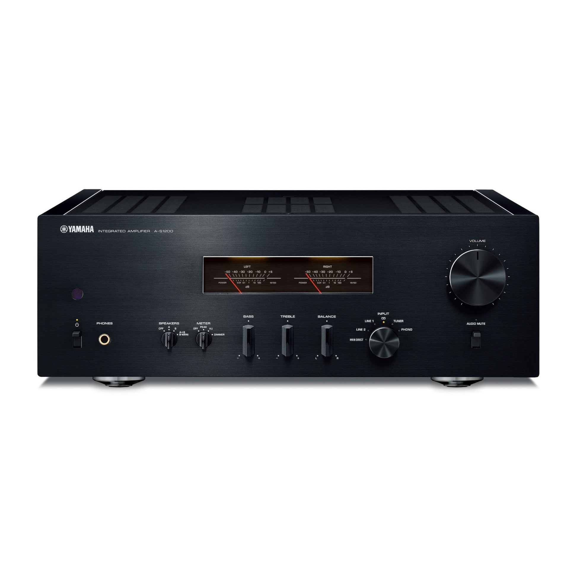 Yamaha A-S1200 crna hi-fi pojačalo prednja strana