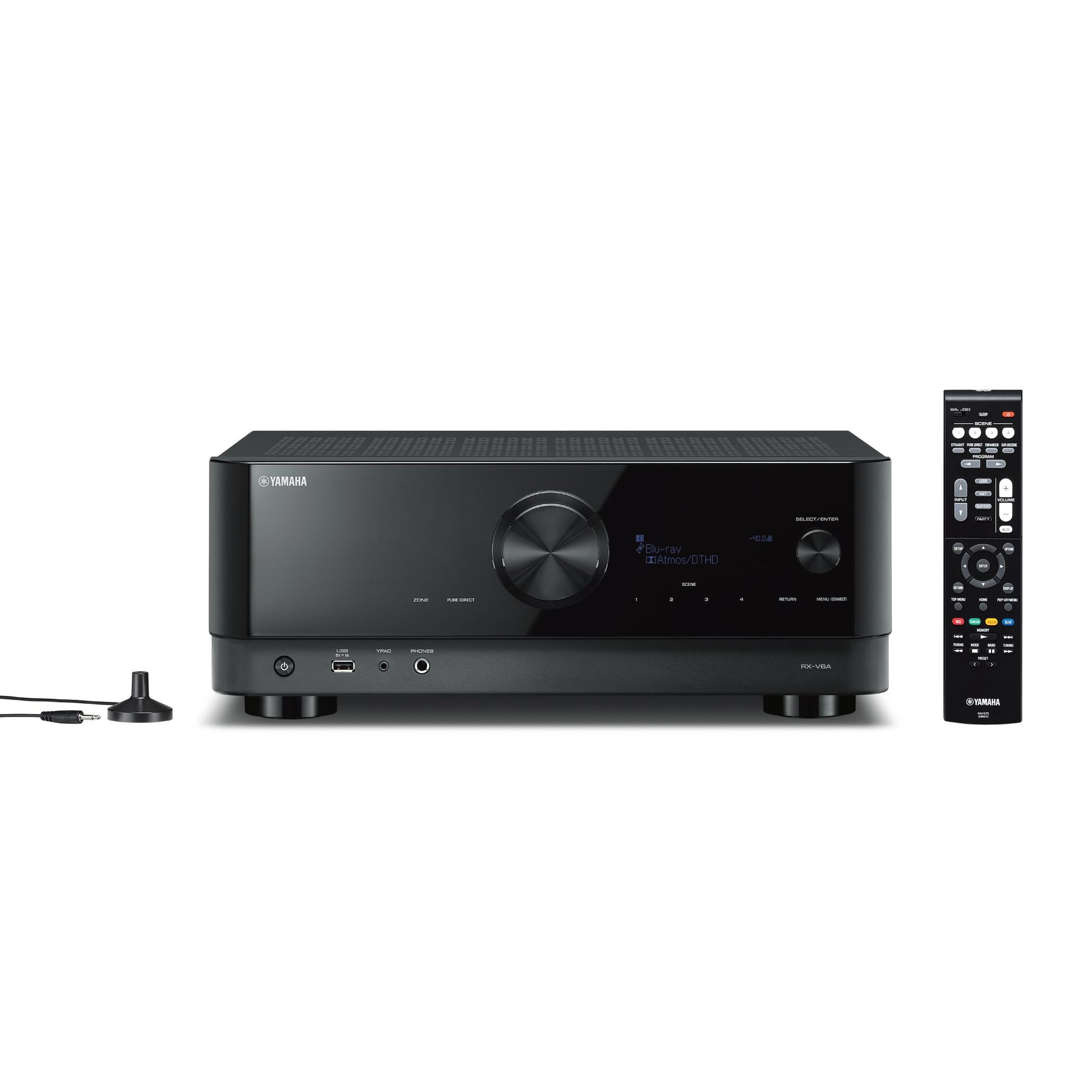 Yamaha RX-V6A AV receiver crna boja prednji prikaz