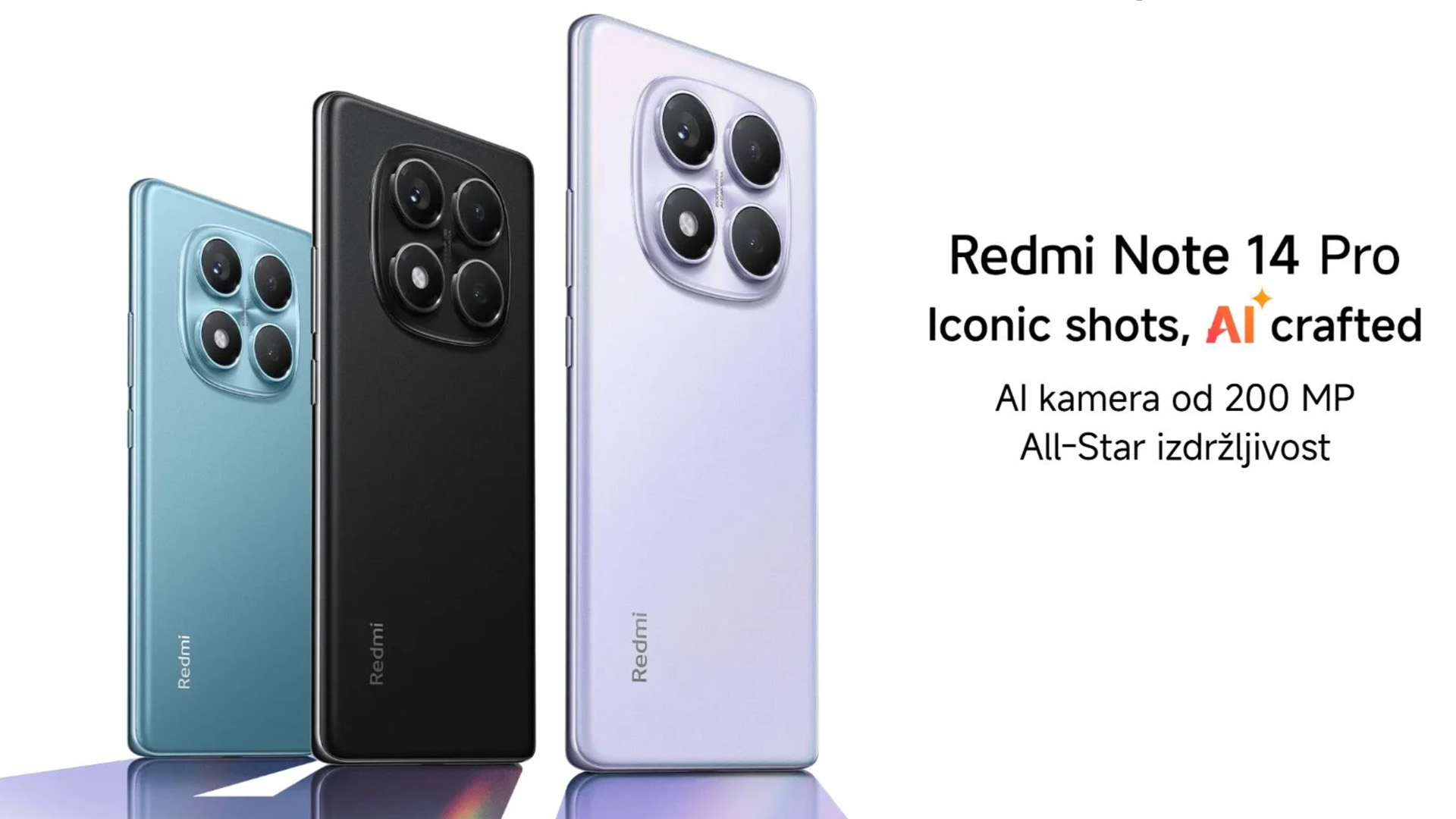 Xiaomi Redmi Note 14 Pro uređaj prikazuje sustav kamera s glavnim senzorom od 200 MP i 1.5K AMOLED zaslon.