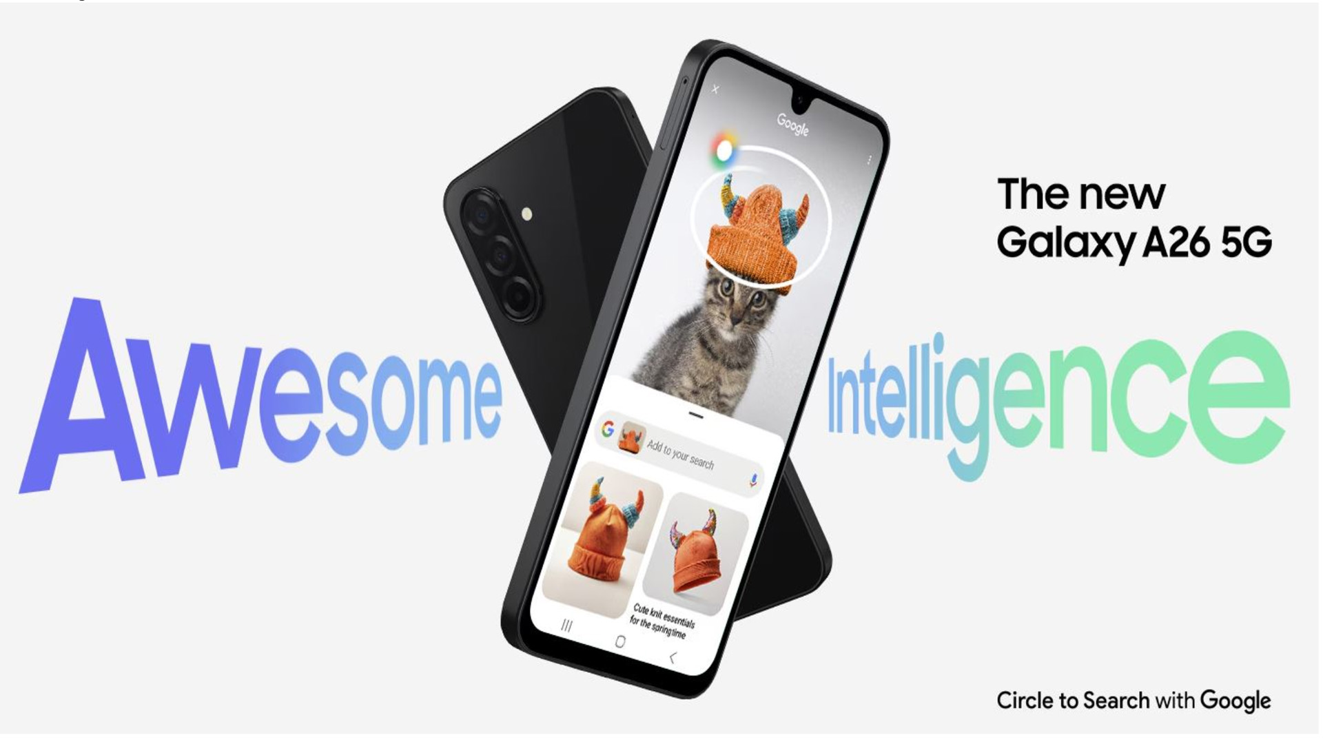 Samsung Galaxy A26 5G mobilni telefon sa Super AMOLED zaslonom i urezom kamere u obliku kapljice.