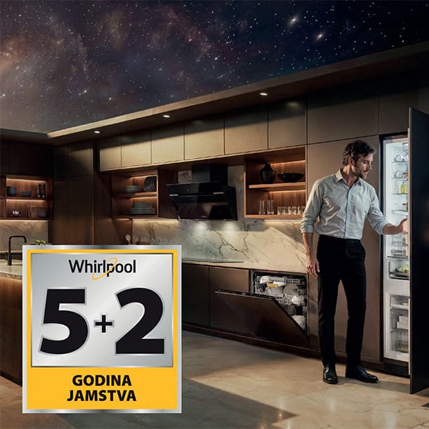 5+2 godine jamstva na Whirlpool ugradbenu tehniku